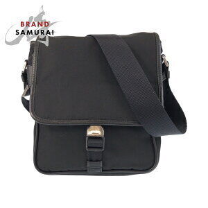 Prada Tessuto triangular logo plate black nylon Shoulder Bag